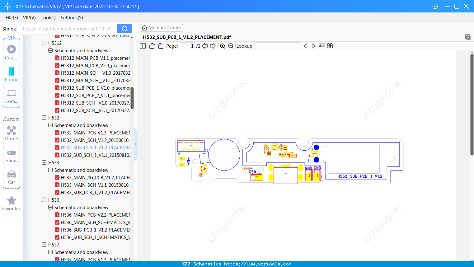 Infinix H532_SUB_PCB_1_V1.2_PLACEMENT
